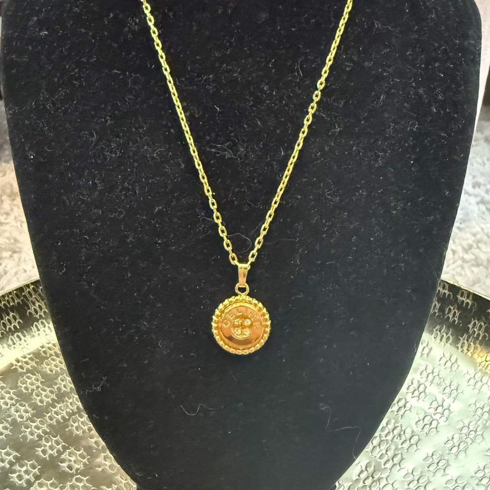 Celine Gold Medallion Necklace